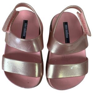 Mini Melissa Pink and Gold Kids Sandals